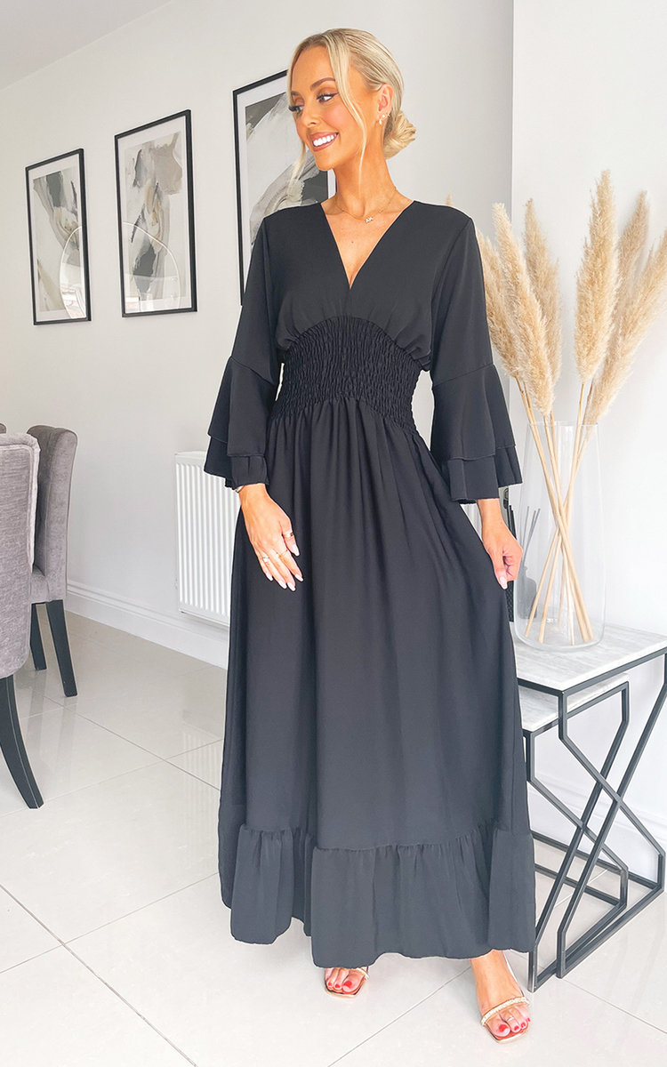 Ava Tiered Sleeve Maxi Dress Thumbnail