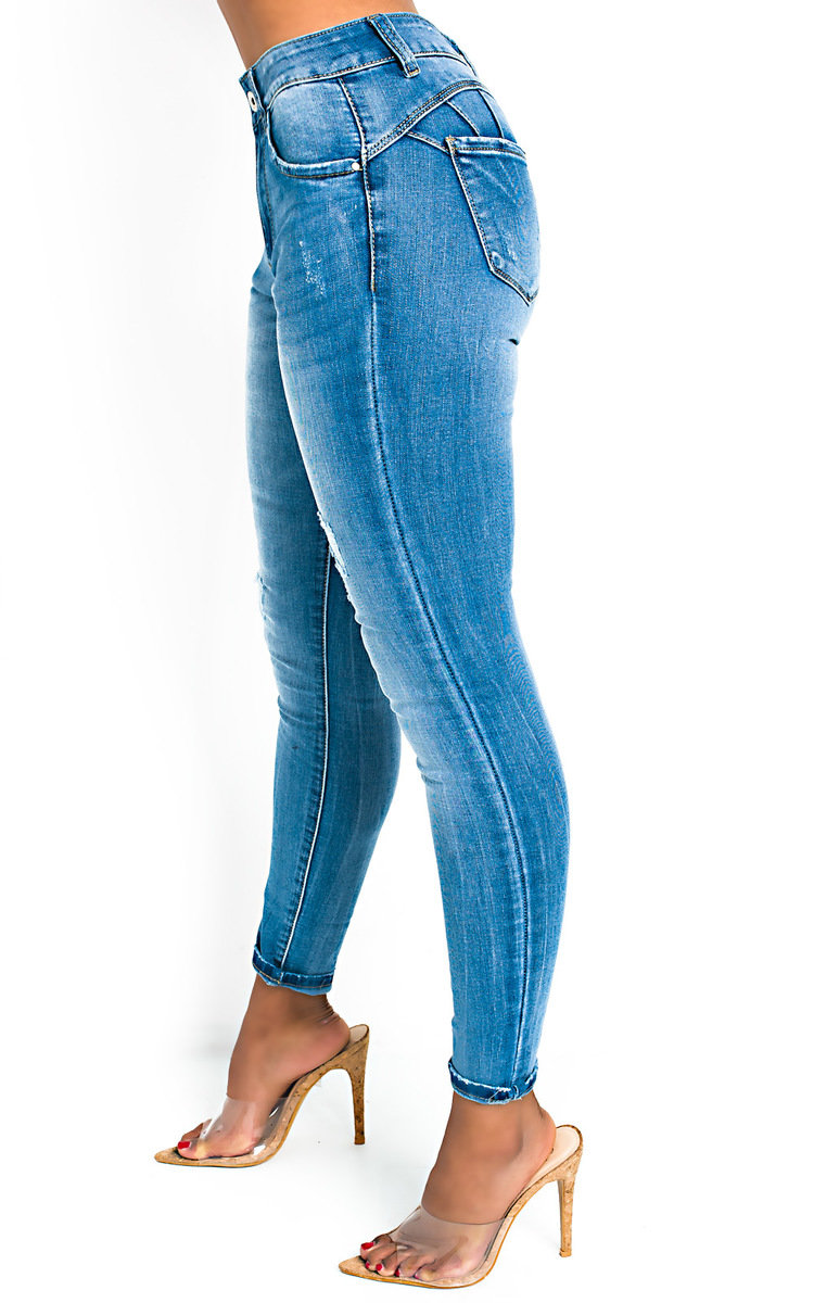 Ayia Ripped Stretch Skinny Jeans