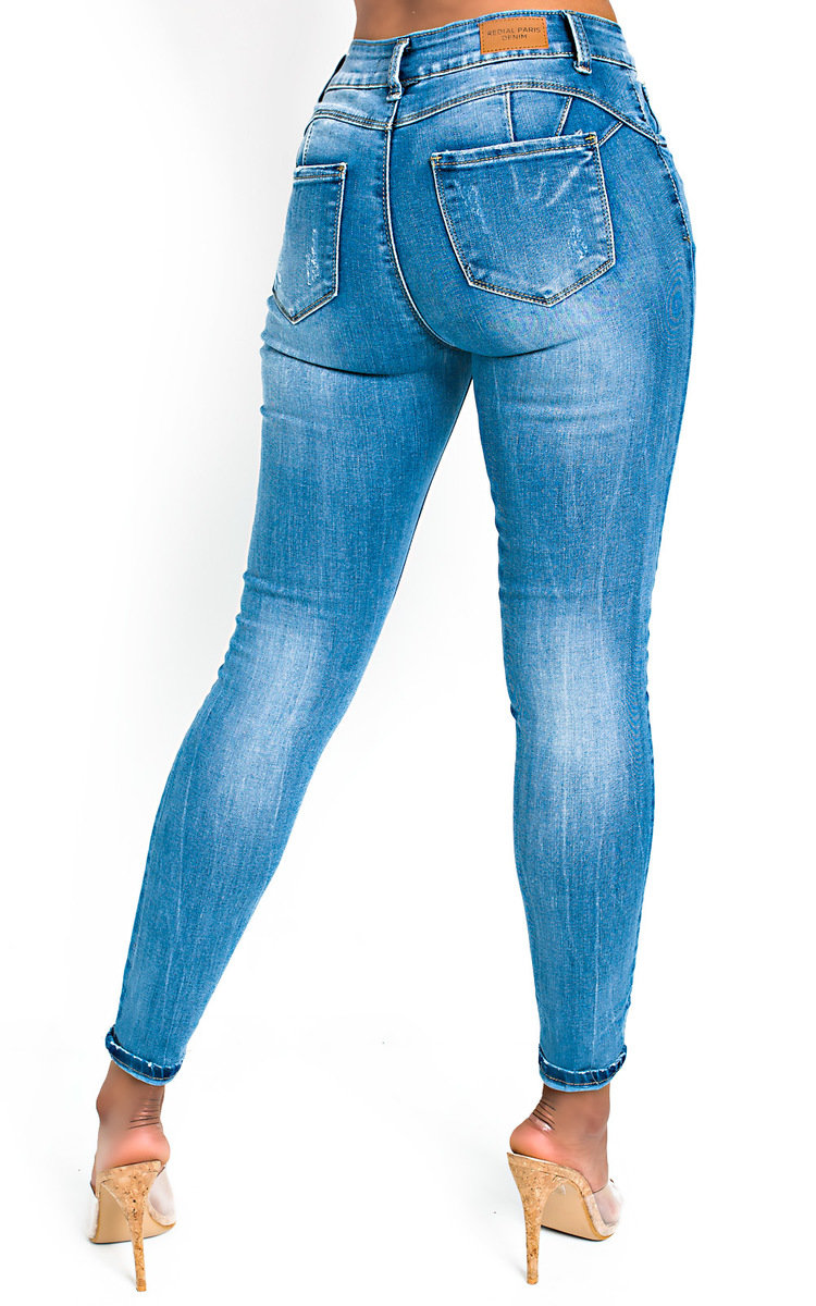 Ayia Ripped Stretch Skinny Jeans Thumbnail Ayia Ripped Stretch Skinny Jeans Thumbnail