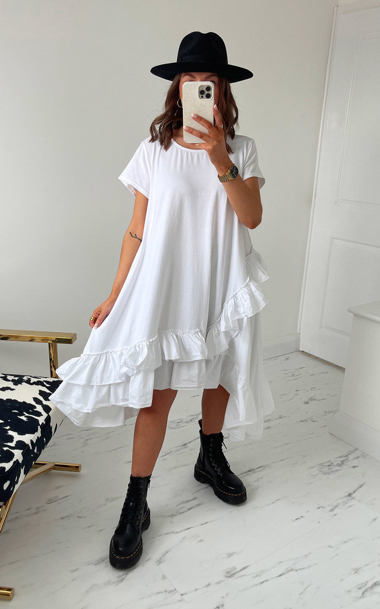 Bambi Ruffle T-Shirt Dress Thumbnail Bambi Ruffle T-Shirt Dress Thumbnail