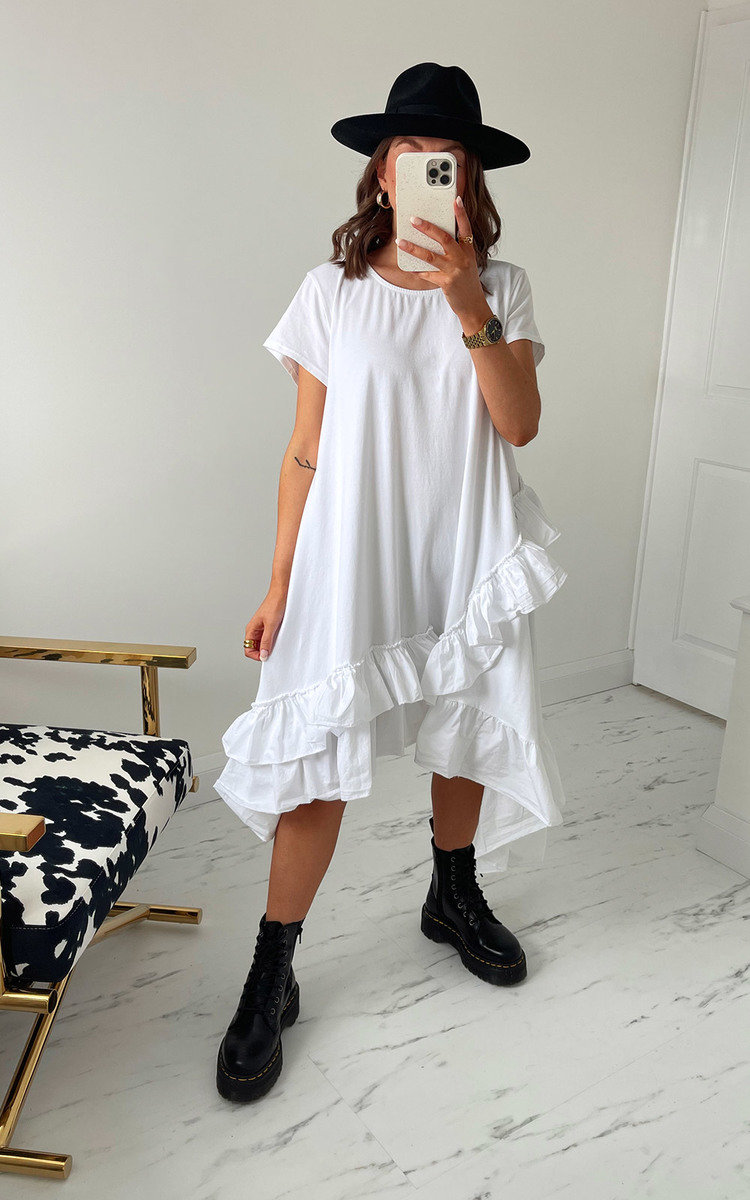 Bambi Ruffle T-Shirt Dress Thumbnail Bambi Ruffle T-Shirt Dress Thumbnail