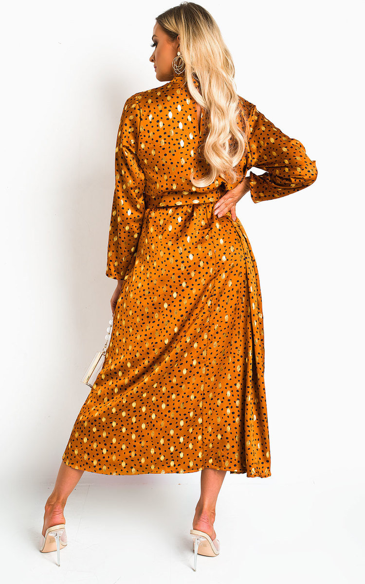 Becki Polka Dot Belted Maxi Dress Thumbnail Becki Polka Dot Belted Maxi Dress Thumbnail