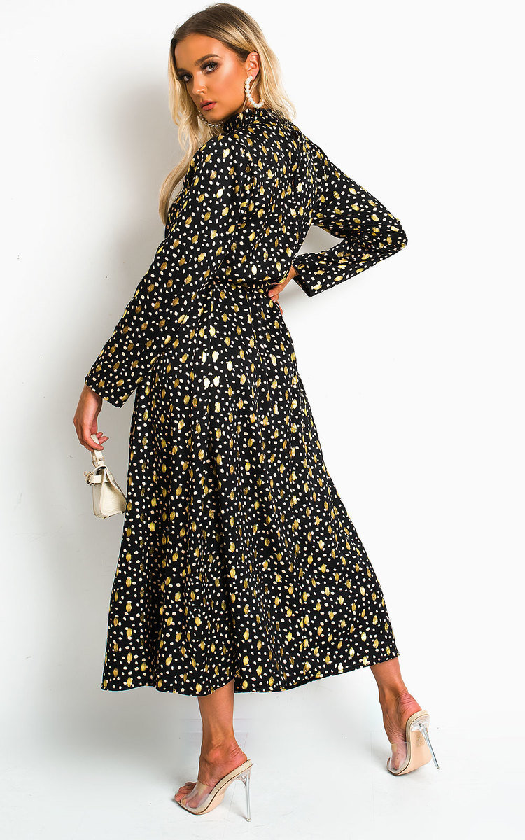 Becki Polka Dot Belted Maxi Dress Thumbnail