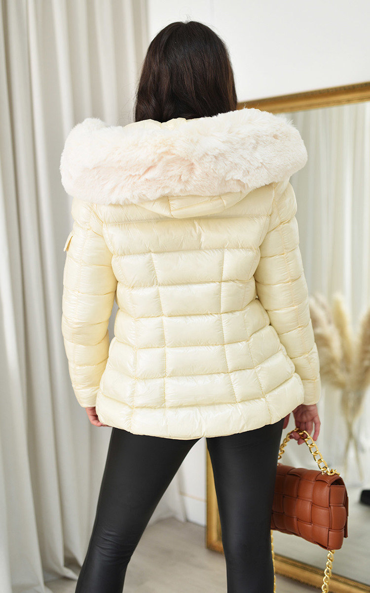 Belle Padded Jacket with Faux Fur Hood  Thumbnail