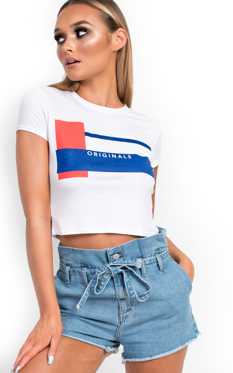 Belle Slogan Cropped T-Shirt Thumbnail Belle Slogan Cropped T-Shirt Thumbnail