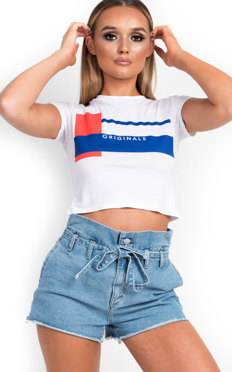 Belle Slogan Cropped T-Shirt Thumbnail Belle Slogan Cropped T-Shirt Thumbnail