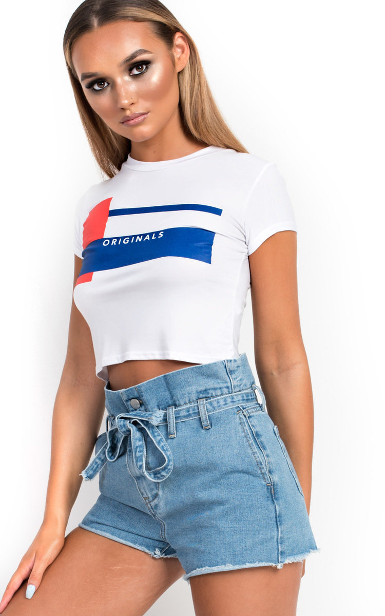 Belle Slogan Cropped T-Shirt Belle Slogan Cropped T-Shirt