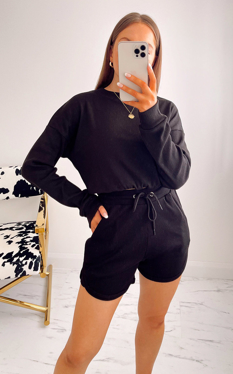 Beverley Cropped Jumper and Shorts Co Ord Beverley Cropped Jumper and Shorts Co Ord