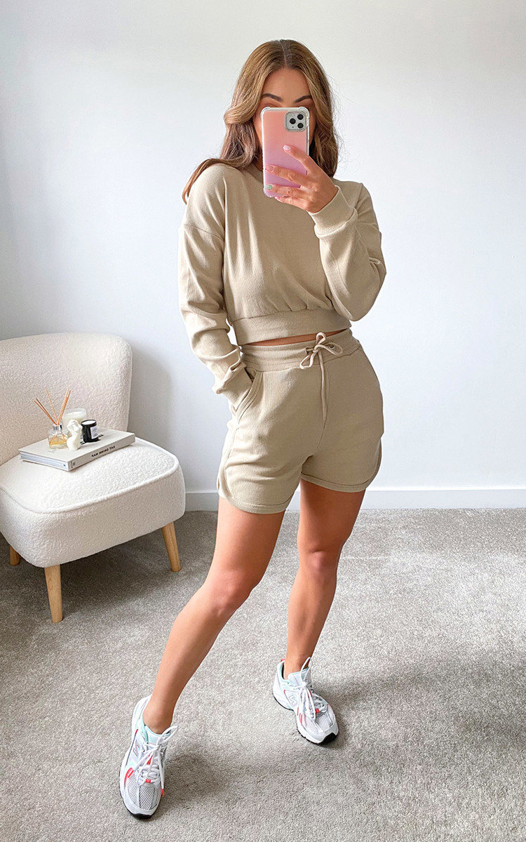 Beverley Cropped Jumper and Shorts Co Ord  Thumbnail