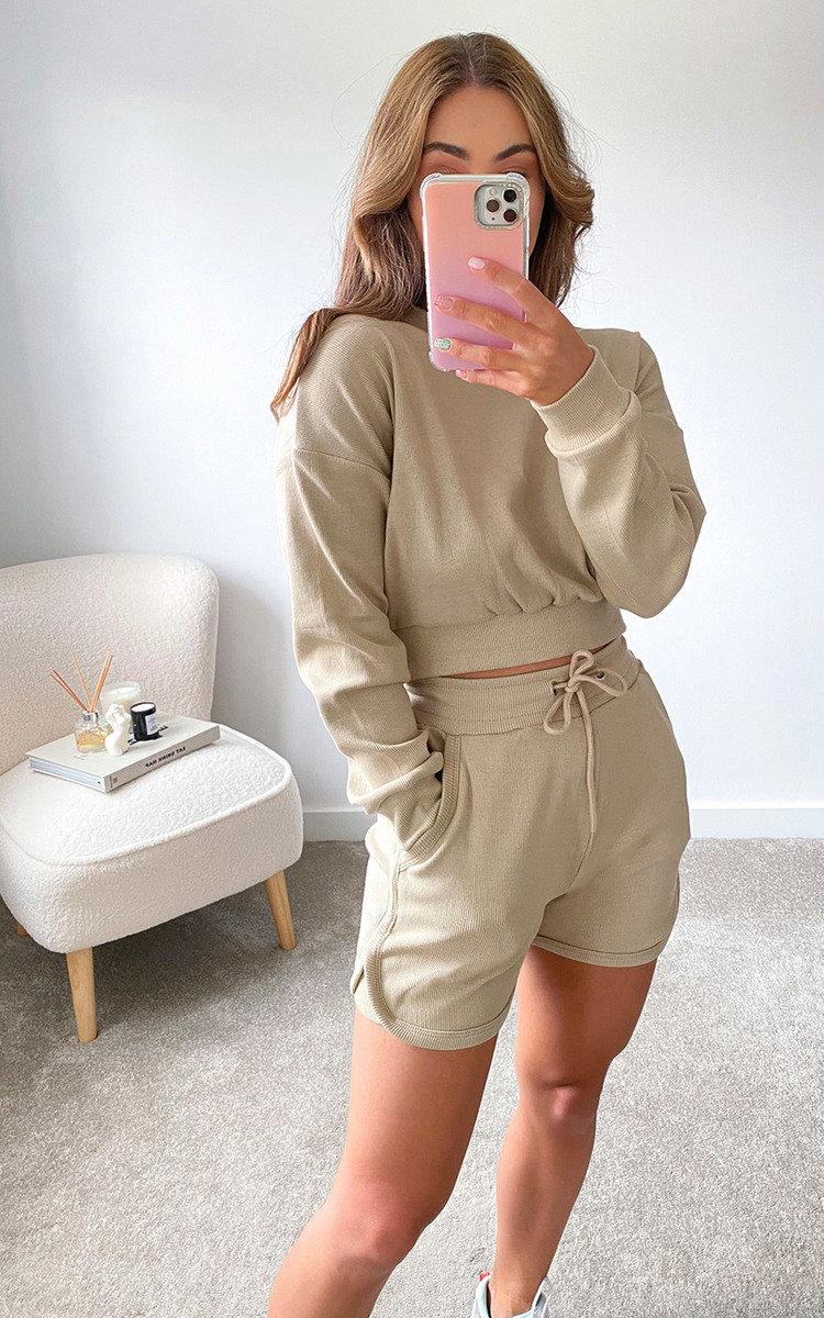 Beverley Cropped Jumper and Shorts Co Ord Beverley Cropped Jumper and Shorts Co Ord