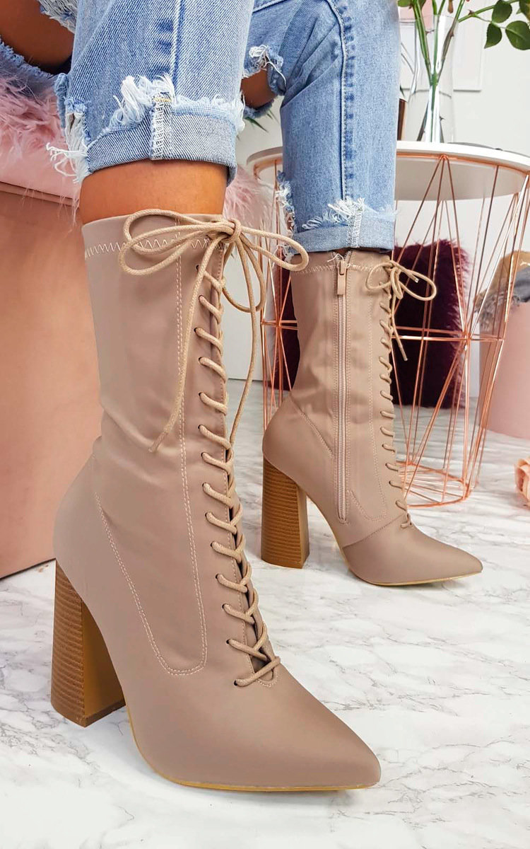 Bexley Stretch Lace Up Ankle Boots Thumbnail