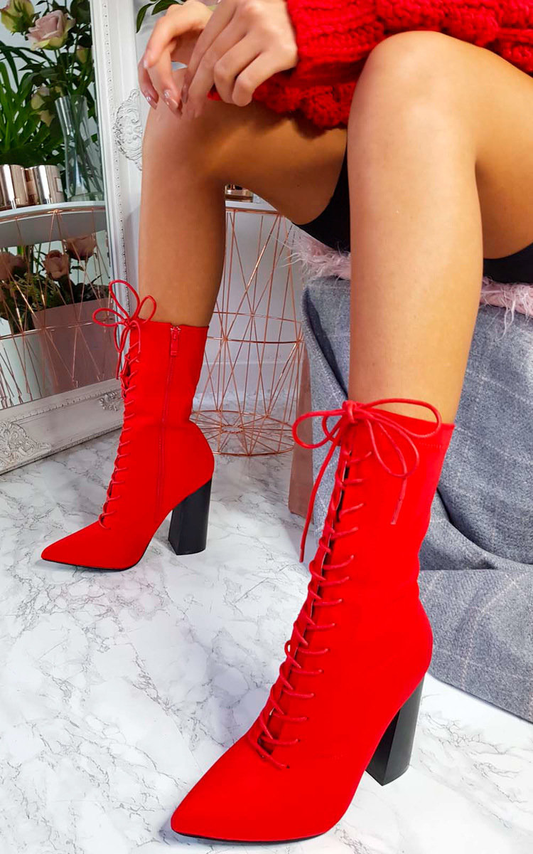 Bexley Stretch Lace Up Ankle Boots Thumbnail Bexley Stretch Lace Up Ankle Boots Thumbnail