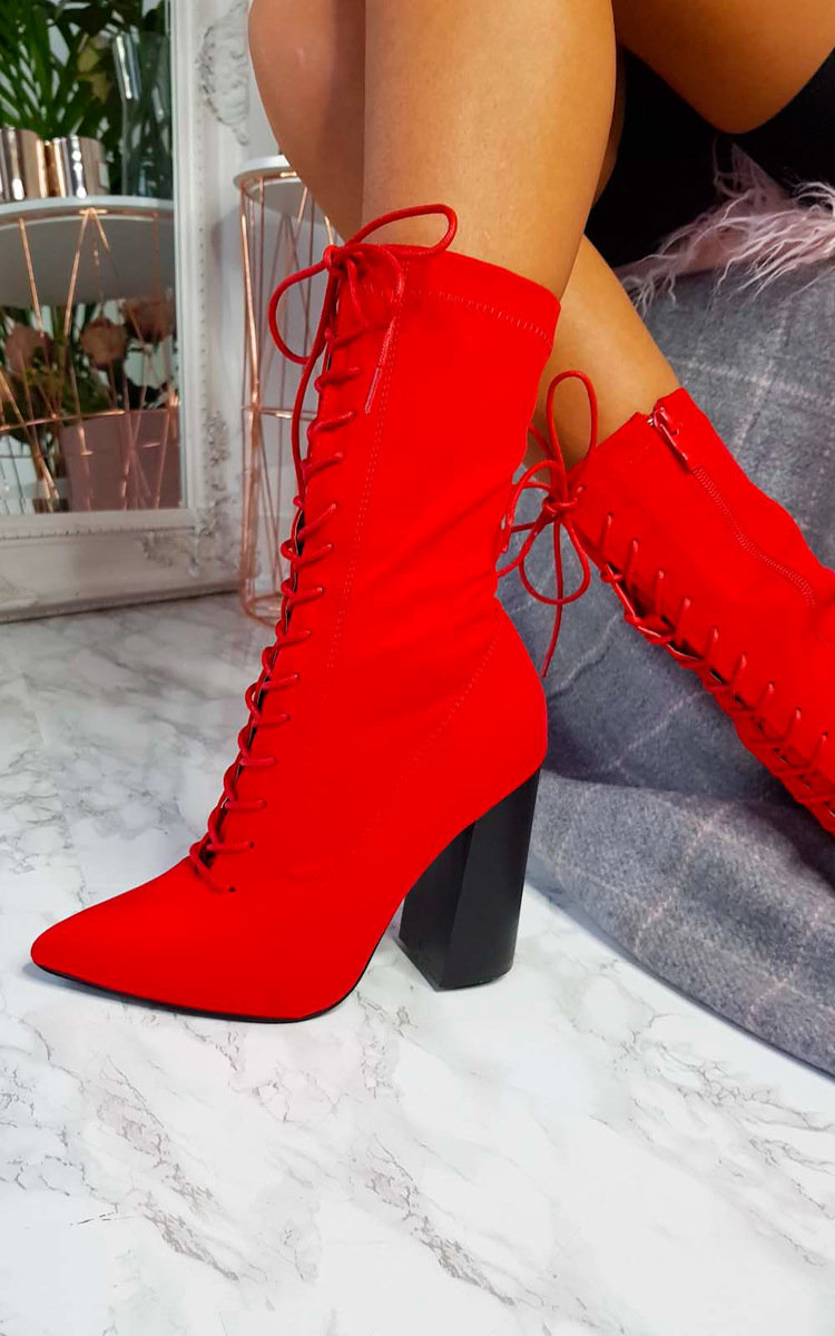 Bexley Stretch Lace Up Ankle Boots Thumbnail Bexley Stretch Lace Up Ankle Boots Thumbnail