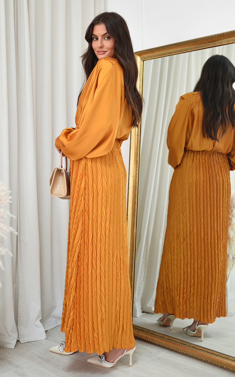 Bianca Wrap Front Textured Maxi Dress Thumbnail