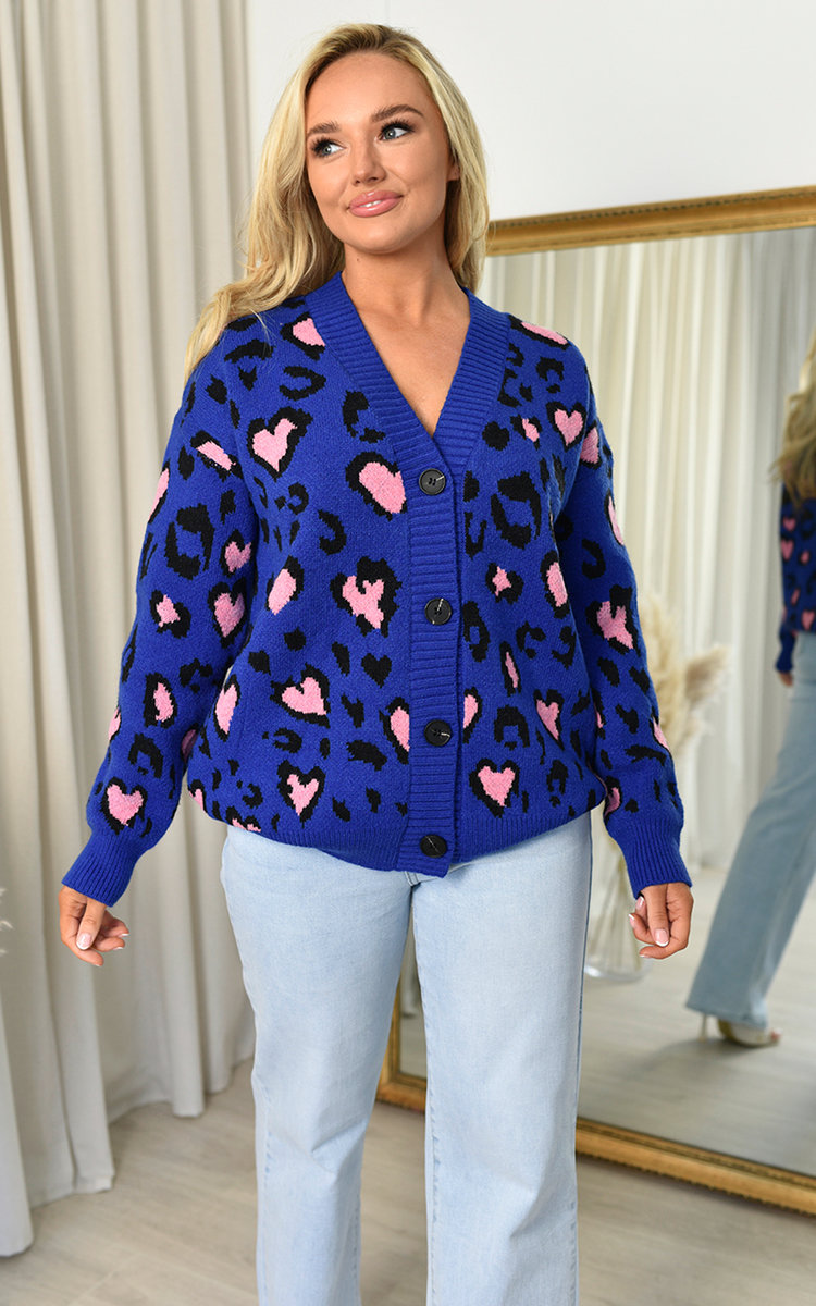 Billie V Neck Button Down Printed Jumper Thumbnail Billie V Neck Button Down Printed Jumper Thumbnail