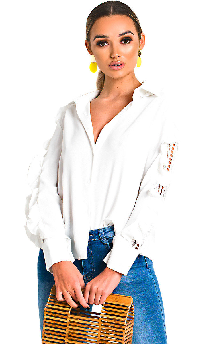 Blaine Frilled Crochet Blouse Thumbnail Blaine Frilled Crochet Blouse Thumbnail
