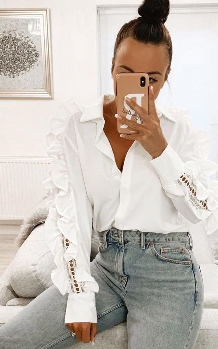 Blaine Frilled Crochet Blouse Thumbnail Blaine Frilled Crochet Blouse Thumbnail