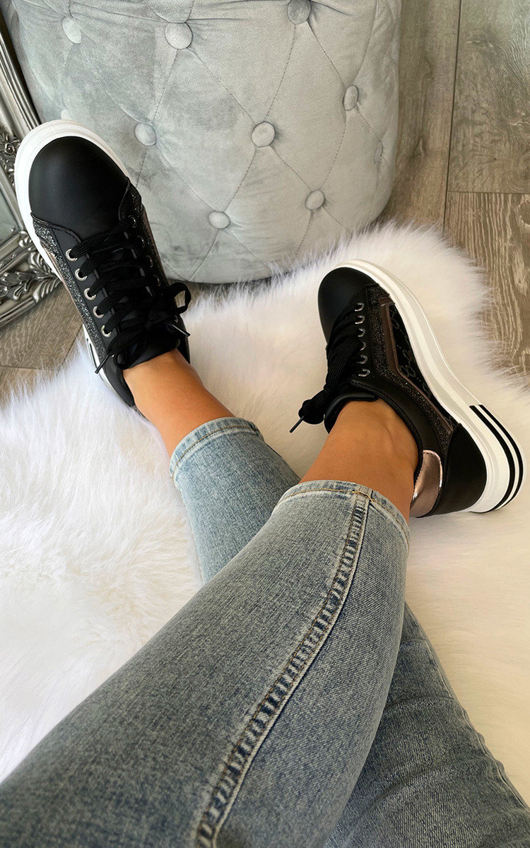 Blair Printed Lace Up Trainers Thumbnail Blair Printed Lace Up Trainers Thumbnail