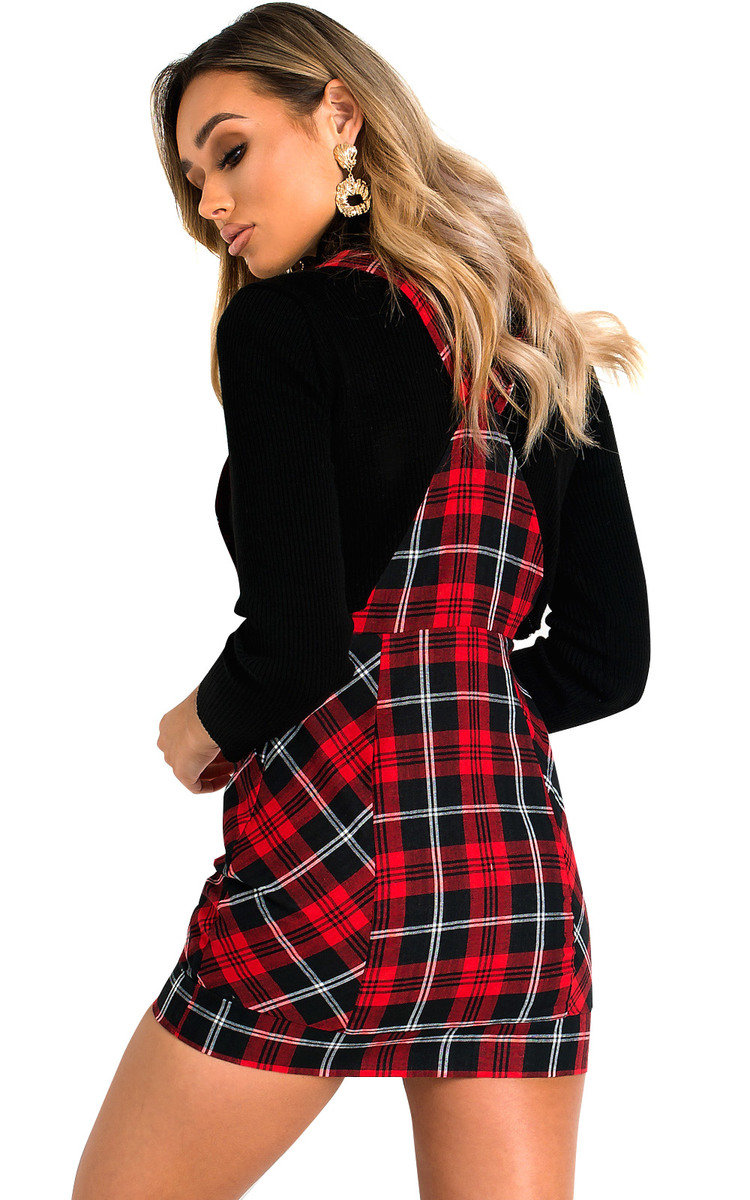 Bonnie Tartan Pinafore Mini Dress Thumbnail Bonnie Tartan Pinafore Mini Dress Thumbnail