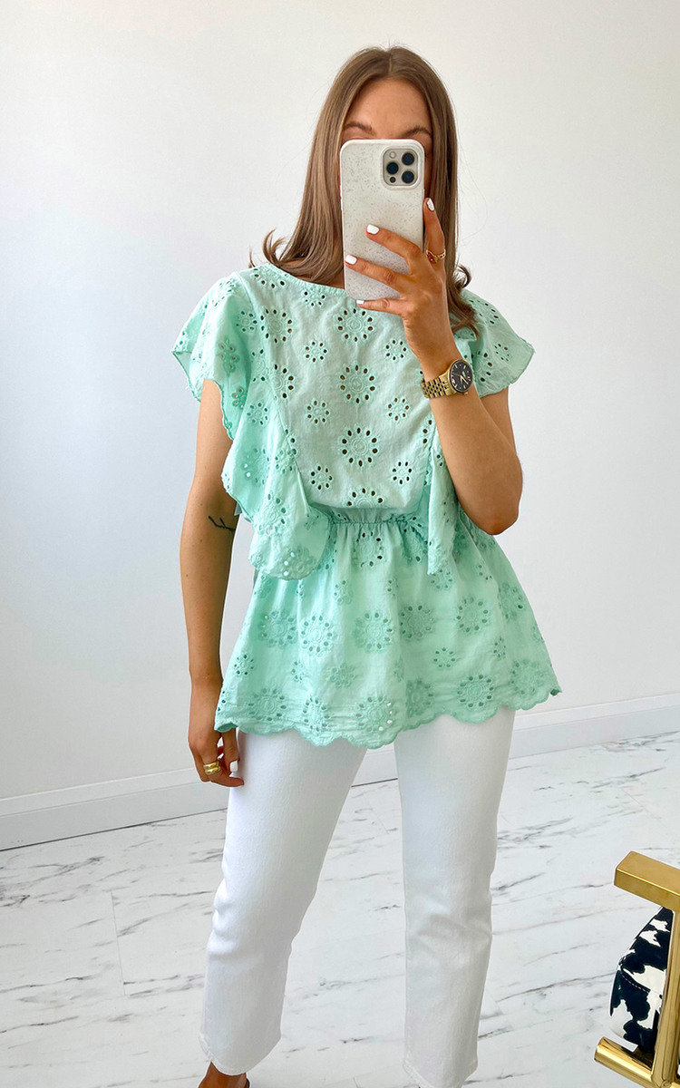 Bowie Crochet Frill Top