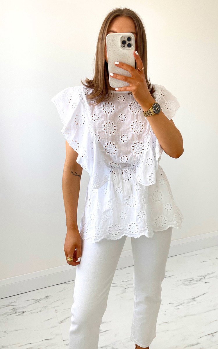 Bowie Crochet Frill Top Bowie Crochet Frill Top