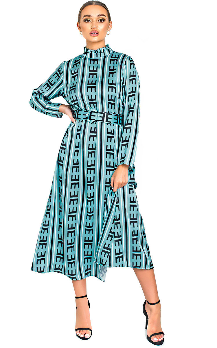 Breana Belted Print Maxi Dress Thumbnail