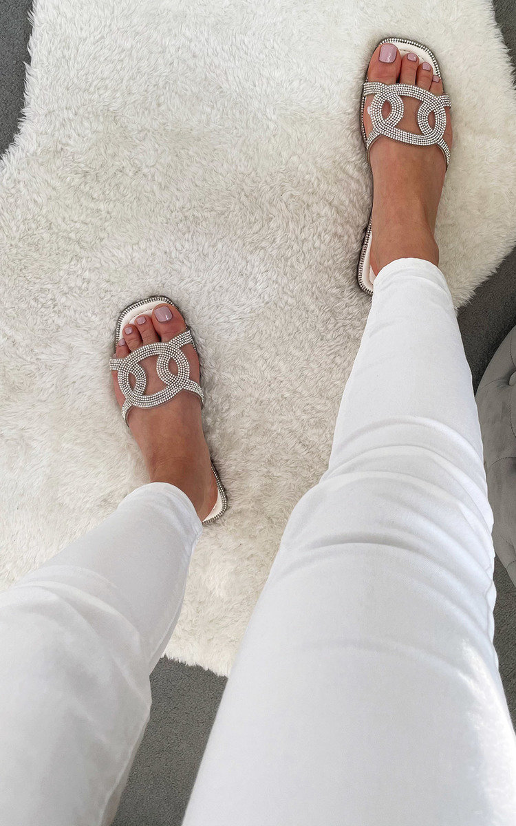 Britney Embellished Slip On Sandals Thumbnail Britney Embellished Slip On Sandals Thumbnail
