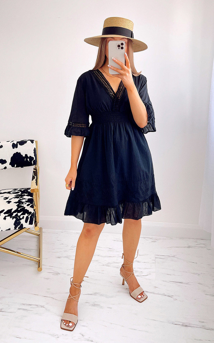 Britt Ruffle Hem Dress Thumbnail