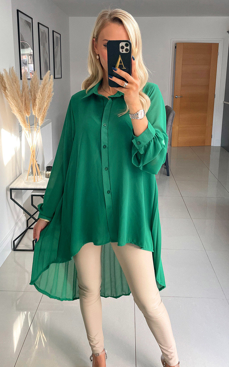 Bronte Drop Hem Button Down Shirt Thumbnail Bronte Drop Hem Button Down Shirt Thumbnail