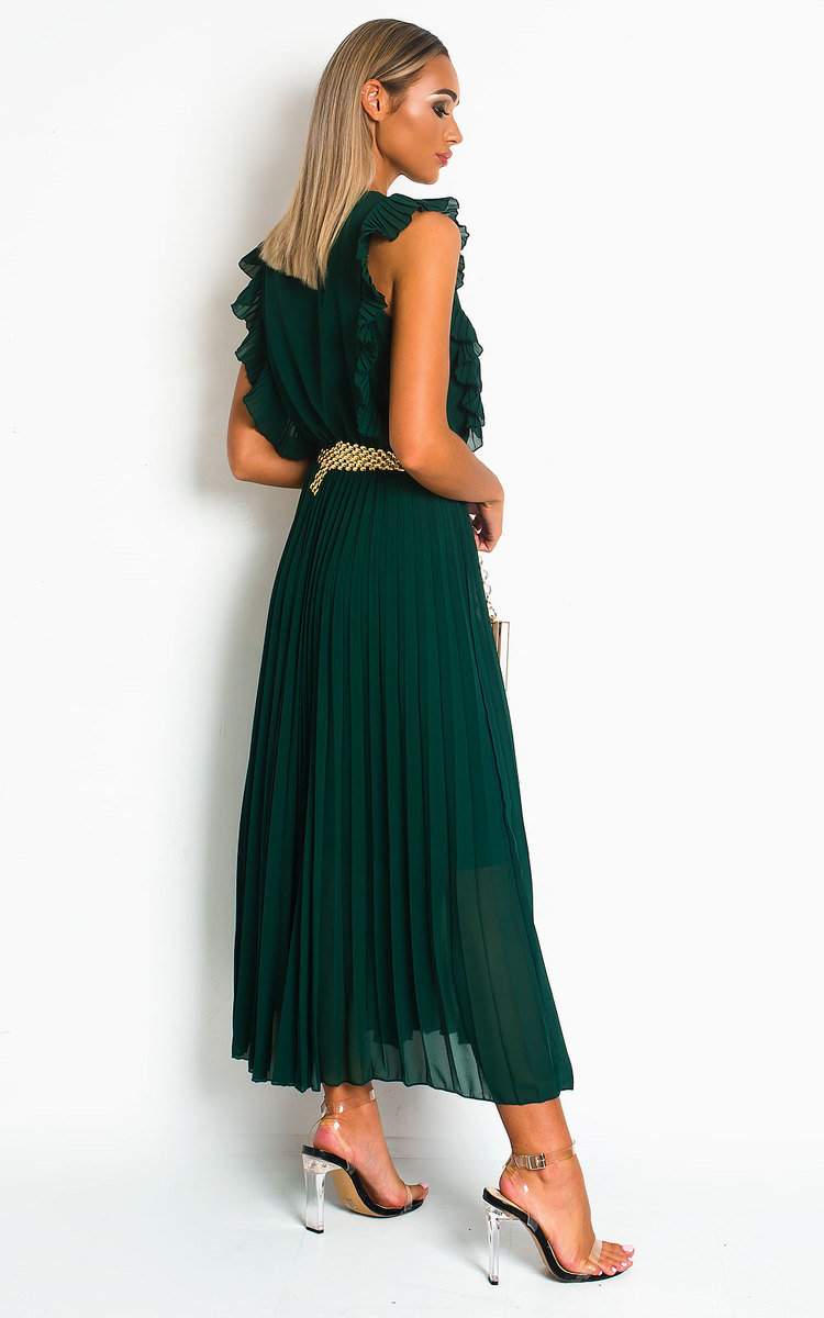 Bryanna Pleated Maxi Dress Thumbnail