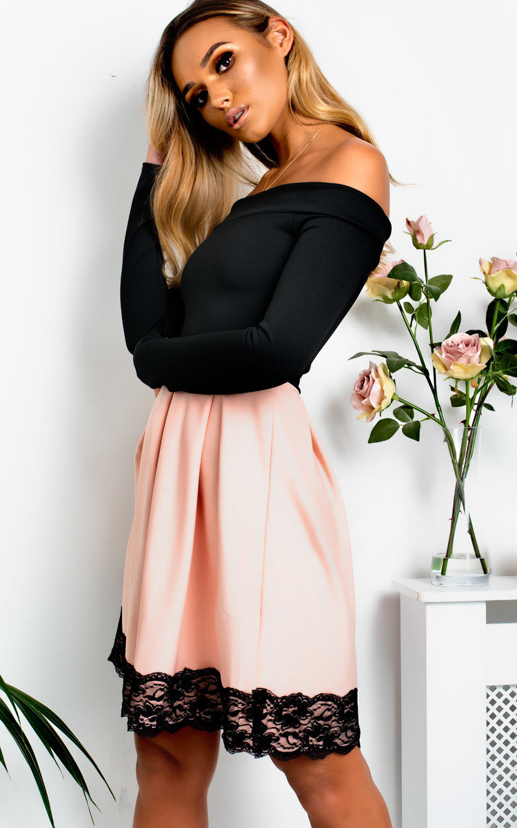 Caitlin Off Shoulder Skater Dress Thumbnail Caitlin Off Shoulder Skater Dress Thumbnail