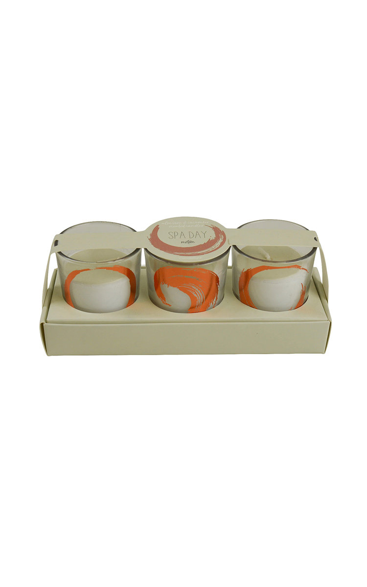 Candlelight Spa Day Restore Set of 3 Candles in Aloe Vera & Cucumber Scent Thumbnail