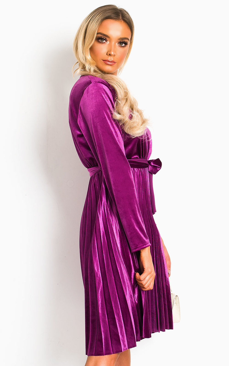Capri Velvet Tie Wrap Dress Thumbnail Capri Velvet Tie Wrap Dress Thumbnail
