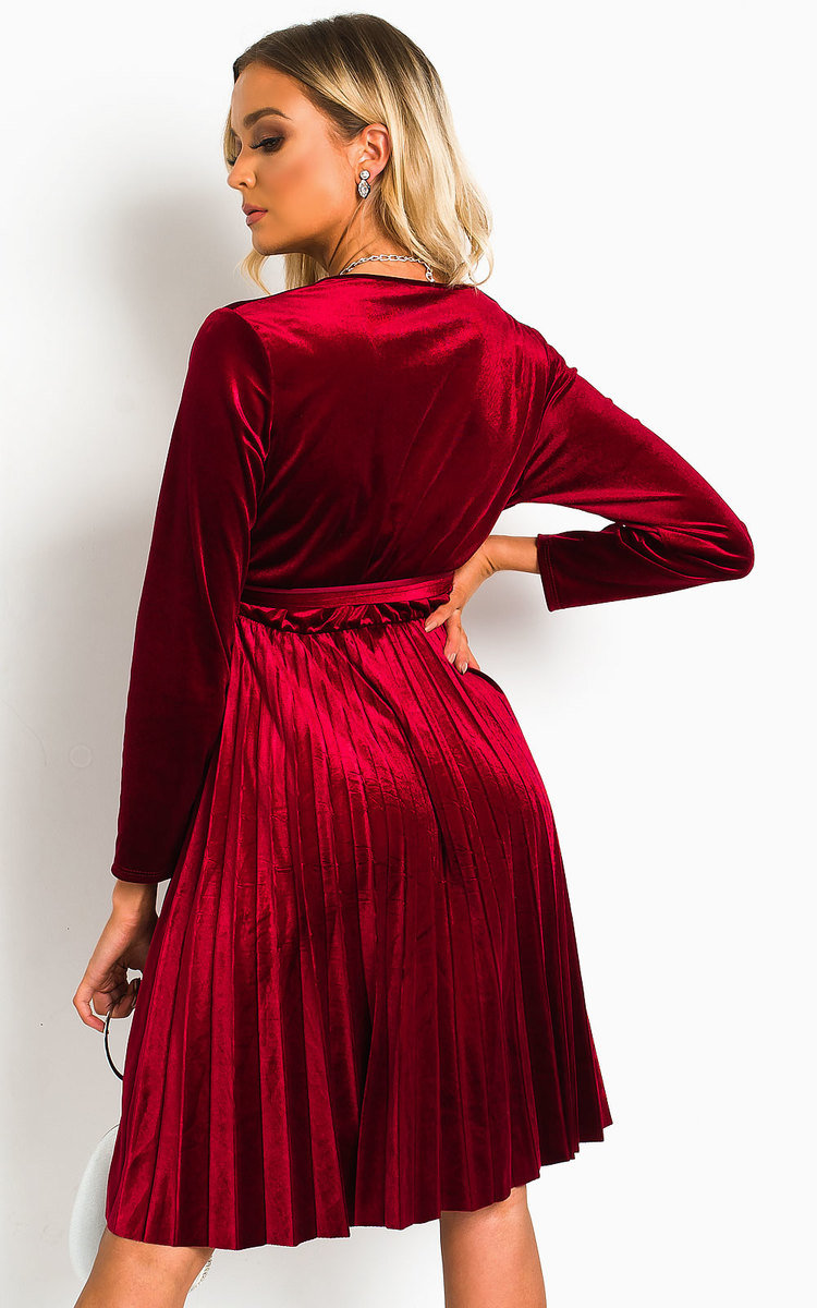 Capri Velvet Tie Wrap Dress 