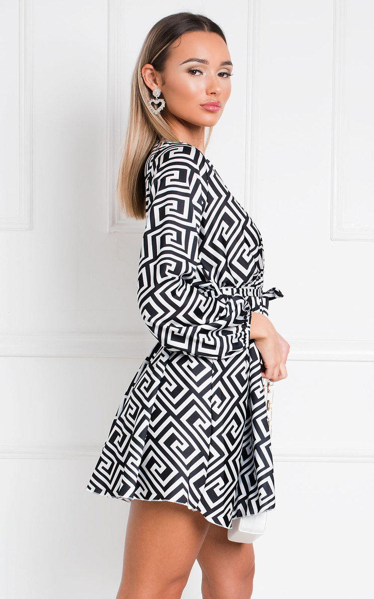 Cara Printed Wrap Dress Thumbnail