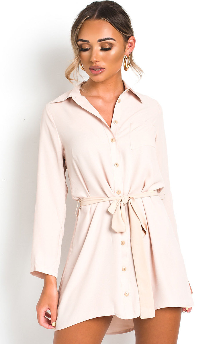 Cara Tie Waist Shirt Dress Thumbnail