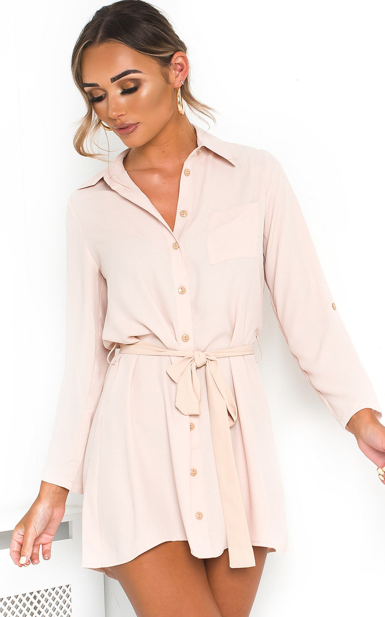 Cara Tie Waist Shirt Dress