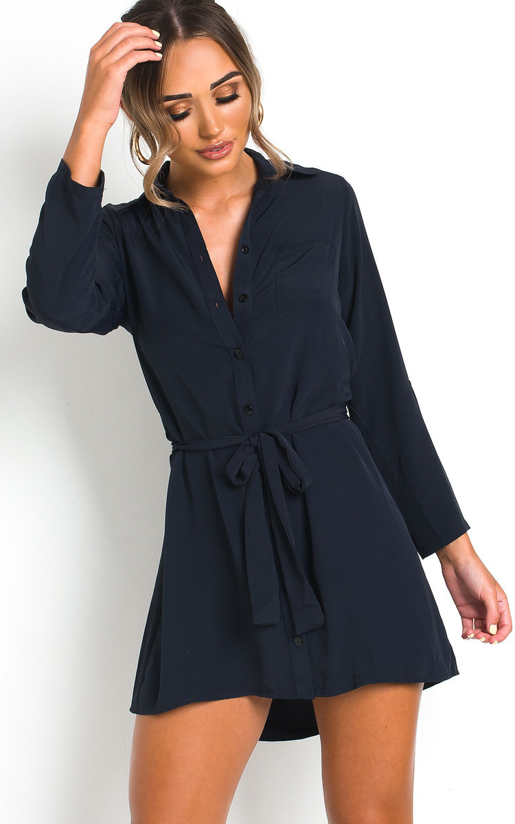 Cara Tie Waist Shirt Dress Thumbnail