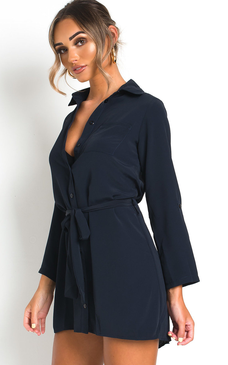 Cara Tie Waist Shirt Dress Thumbnail