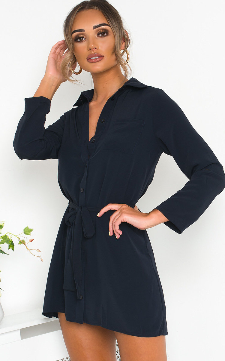 Cara Tie Waist Shirt Dress