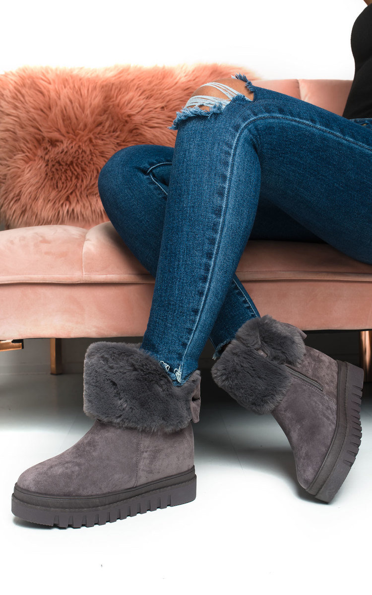 Carlee Faux Fur Desert Boots Thumbnail