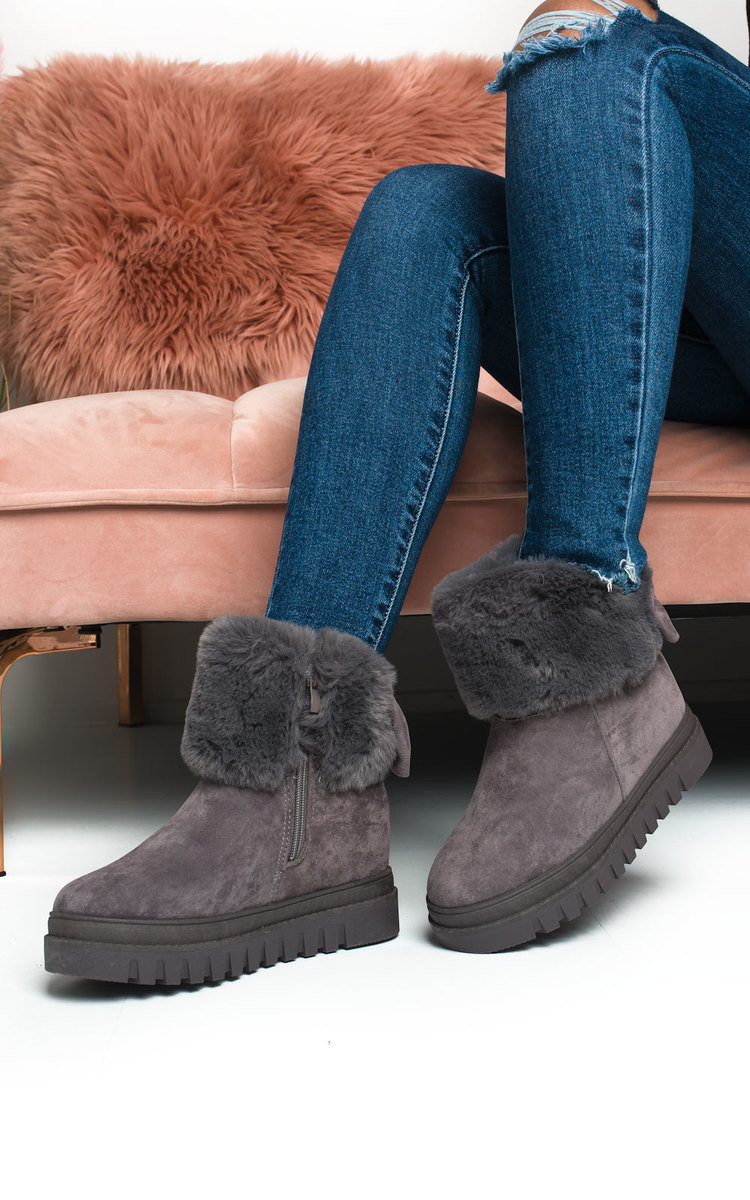 Carlee Faux Fur Desert Boots Thumbnail