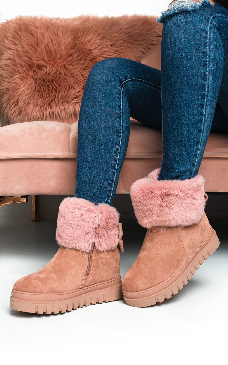 Carlee Faux Fur Desert Boots Thumbnail