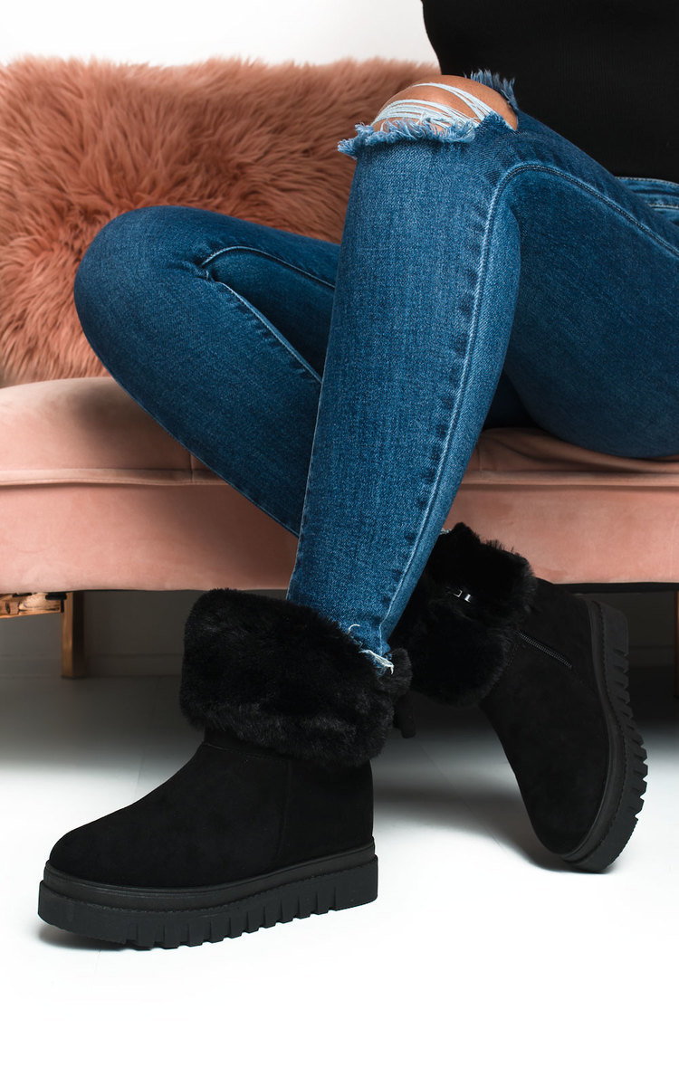 Carlee Faux Fur Desert Boots Thumbnail Carlee Faux Fur Desert Boots Thumbnail
