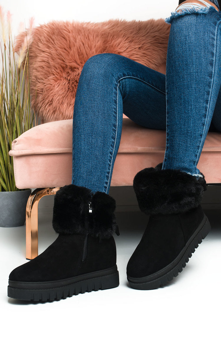 Carlee Faux Fur Desert Boots Thumbnail Carlee Faux Fur Desert Boots Thumbnail