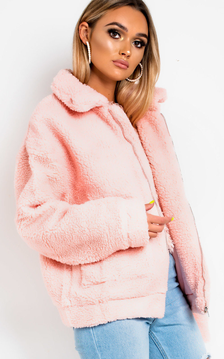 Cartia Teddy Bear Jacket in Pink ikrush