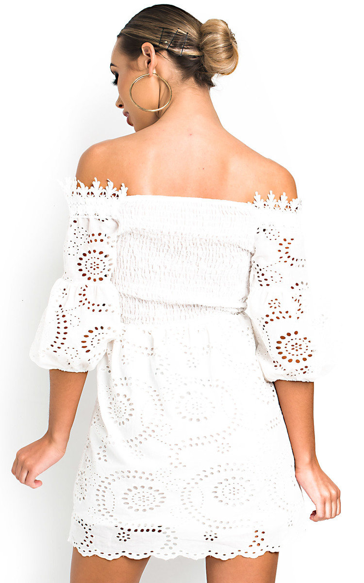 Cassia Lace Up Crochet Dress