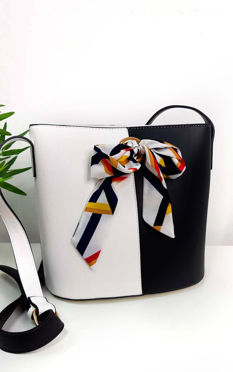 Cassie Two Tone Ribbon Handbag Thumbnail