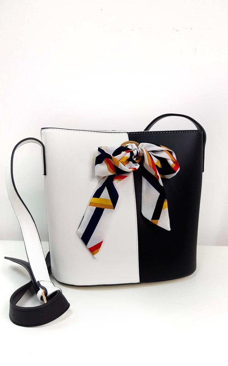 Cassie Two Tone Ribbon Handbag Thumbnail