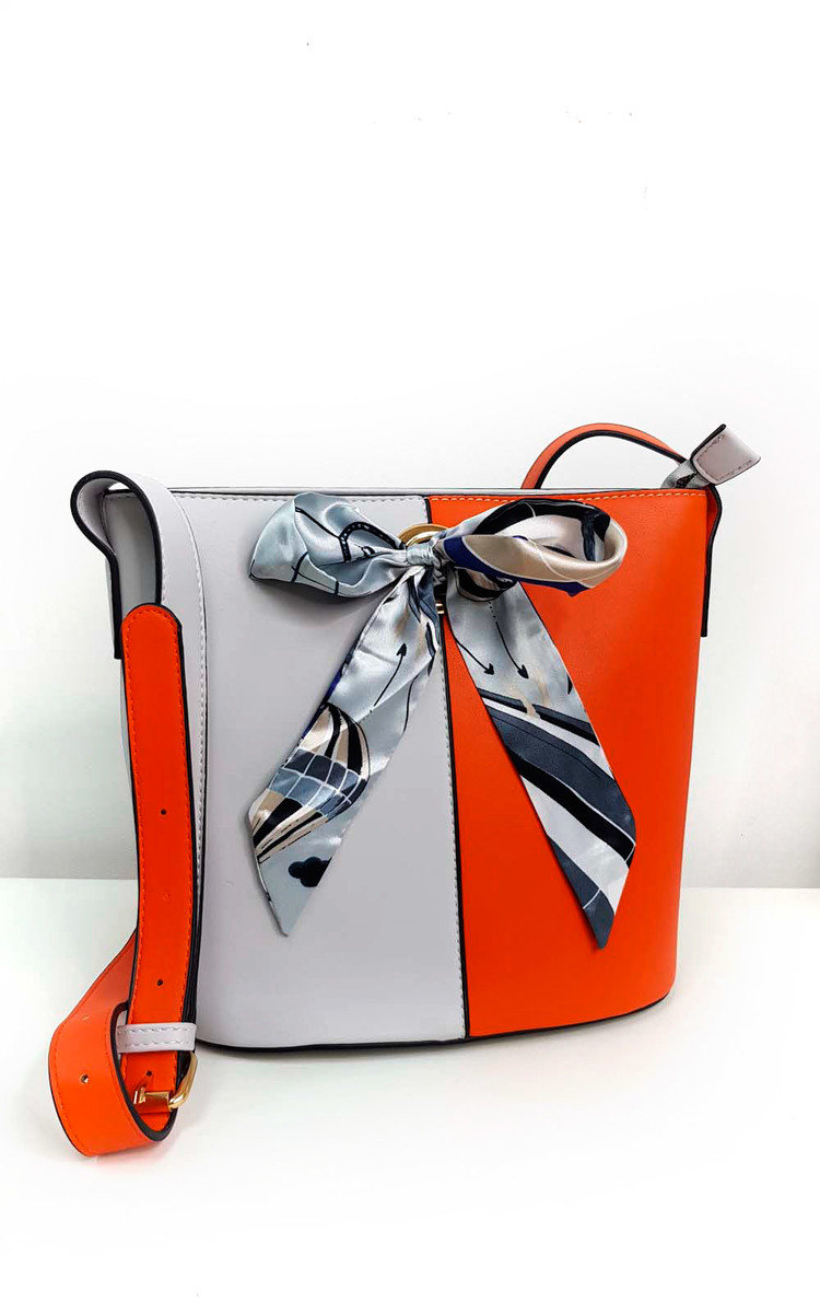 Cassie Two Tone Ribbon Handbag Thumbnail